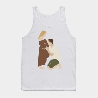 Abstract pregnant vector couple silhouette Illustration Tank Top